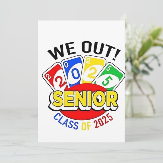 We hebben het Senior 2025 Gambling Game Afstuderen Kaart (Staand voorkant)