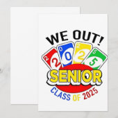 We hebben het Senior 2025 Gambling Game Afstuderen Kaart (Voorkant / Achterkant)