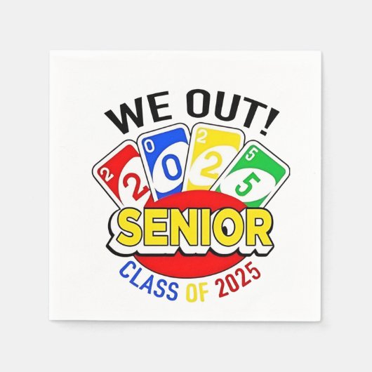 We hebben het Senior 2025 Gambling Game Afstuderen Servet (Voorkant)