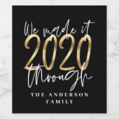 We hebben het tot en met 2020 zwart gouden vakanti wijn etiket (Enkel label)