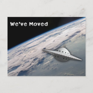 We hebben het UFO-ruimtethema verplaatst Briefkaart