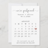 We hebben het uitgesteld | Agenda Save The Date (Voorkant)