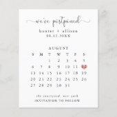 We hebben het uitgesteld | Agenda sparen de datum (Voorkant)