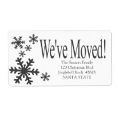 We hebben het vakantielabel voor sneeuwvlokken ver etiket (Voorkant)