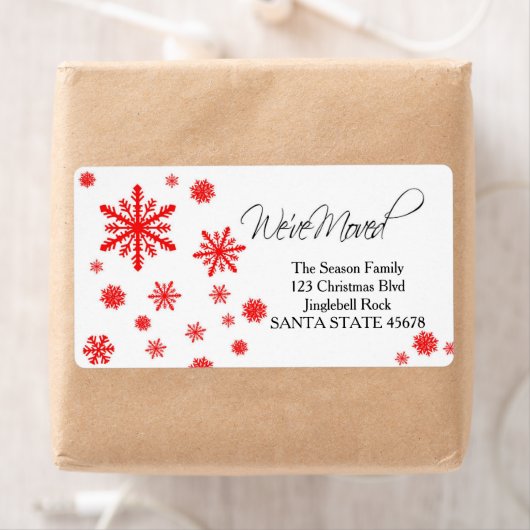 We hebben het veld Sneeuwflake Holiday-adreslabel  Etiket (Insitu)