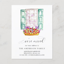 We hebben het venster Vloerbox Waterverf verplaats Aankondigingskaart