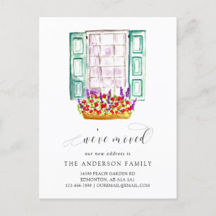 We hebben het venster Vloerbox Waterverf verplaats Aankondigingskaart