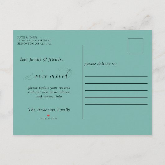 We hebben het venster Vloerbox Waterverf verplaats Aankondigingskaart (Achterkant)