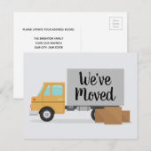 We hebben het verplaatsen van Truck Cute Change of Briefkaart (Voorkant / Achterkant)