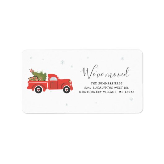 We hebben het verzendadres van de kersttruck verpl etiket (Voorkant)