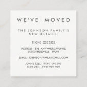 We hebben het Visitekaartje New Address Square van (Achterkant)