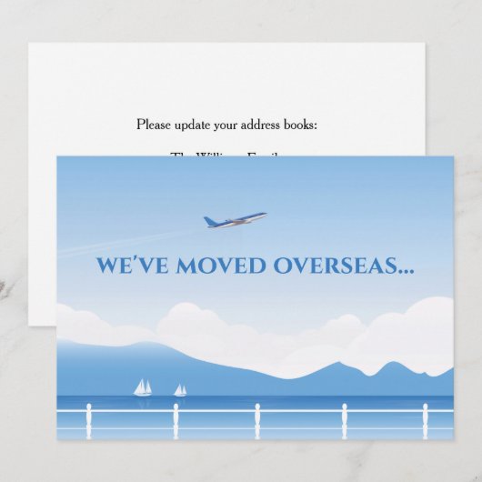 We hebben het vliegtuig van het nieuwe Adres van d Aankondiging (Voorkant / Achterkant)