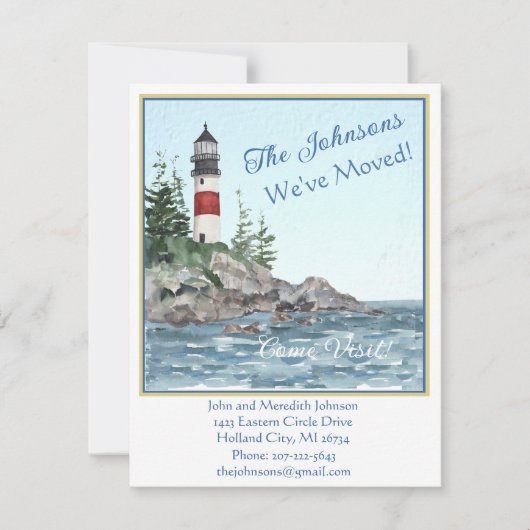 We hebben het waterbudget voor vuurtoren verplaats aankondiging (Voorkant)