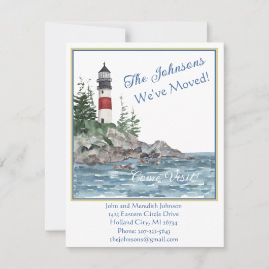 We hebben het waterbudget voor vuurtoren verplaats aankondiging (Voorkant)