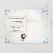 We hebben heteluchtballon Funny verplaatst Aankondigingskaart (Achterkant)