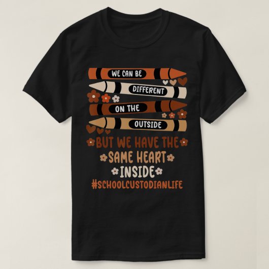 We hebben hetzelfde hart in school, Custodia Life  T-shirt (Design voorkant)