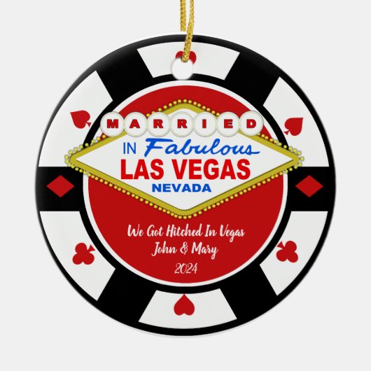 We hebben Hitched in Vegas Ornament (Voorkant)