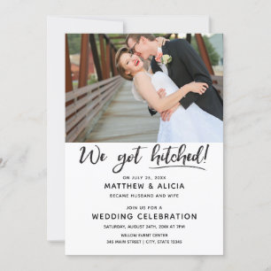 We hebben Hitched Marriage Announement Kaart