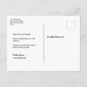 We hebben 'Home Modern Typography Custom Announce' Aankondigingskaart (Achterkant)