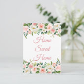 We hebben Home Sweet Home Floral Briefkaart verpla (Staand voorkant)