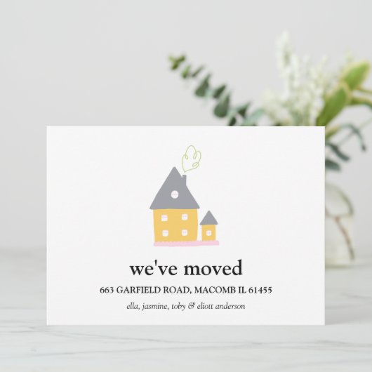 We hebben House No Photo Change of Address verplaa Aankondiging (Staand voorkant)