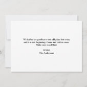 We hebben House No Photo Change of Address verplaa Aankondiging (Achterkant)