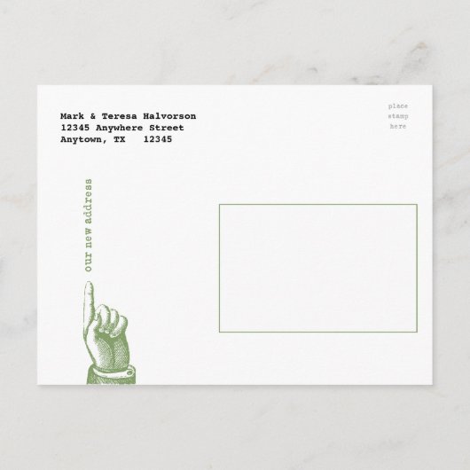 We hebben  Huis Briefkaart Groen verplaatst (Achterkant)