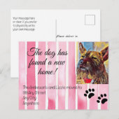 We hebben huisdier foto nieuwe adres bericht verpl aankondigingskaart (Voorkant / Achterkant)
