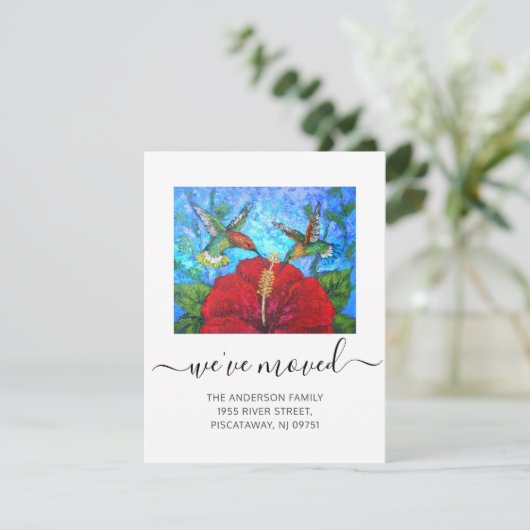 We hebben Hummingbirds Name Script Moving verplaat Aankondiging (Staand voorkant)