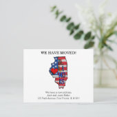 We hebben Illinois States Moving Announance verpla Briefkaart (Staand voorkant)
