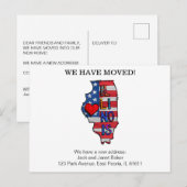 We hebben Illinois States Moving Announance verpla Briefkaart (Voorkant / Achterkant)