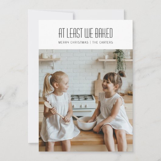 We hebben in ieder geval een leuke kerstfoto gemaa feestdagenkaart (Voorkant)