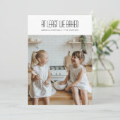 We hebben in ieder geval een leuke kerstfoto gemaa feestdagenkaart (Staand voorkant)