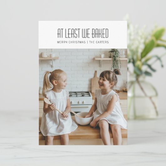 We hebben in ieder geval een leuke kerstfoto gemaa feestdagenkaart (Staand voorkant)
