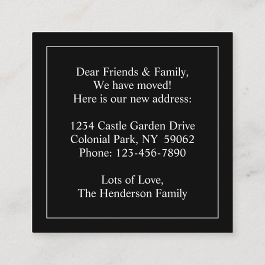 We hebben Insert verplaatst | Adresbehuizing wijzi Informatiekaartje (Achterkant)