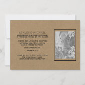 WE HEBBEN JA Gezegd Rustieke Chic 2 Foto Ontvangst Kaart (Achterkant)