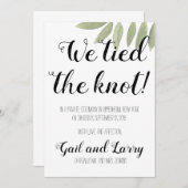 We Hebben Ja Gezegd Vlucht Huwelijksaankondiging Kaart (Voorkant / Achterkant)