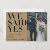 WE HEBBEN JA Rustic Chic 2 Foto Ontvangst alleen Kaart (Voorkant)