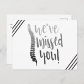 We hebben je gemist | chiropraktisch briefkaart (Voorkant / Achterkant)