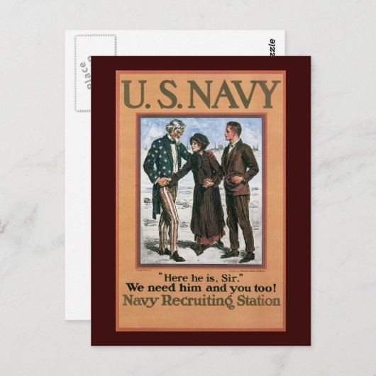 We hebben je nodig in de Tweede Wereldoorlog Briefkaart (Voorkant / Achterkant)