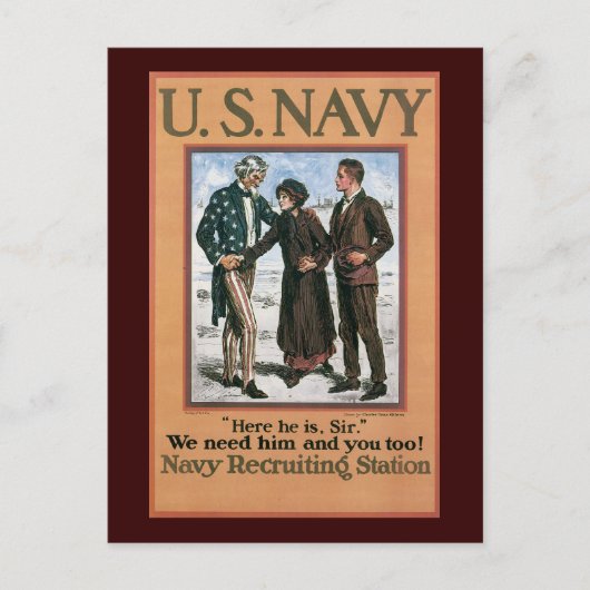 We hebben je nodig in de Tweede Wereldoorlog Briefkaart (Voorkant)