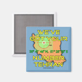We hebben je nummer in Teheran. Magneet (Voorkant / Achterkant)