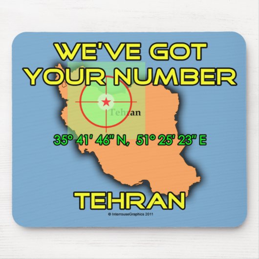 We hebben je nummer in Teheran. Muismat (Voorkant)