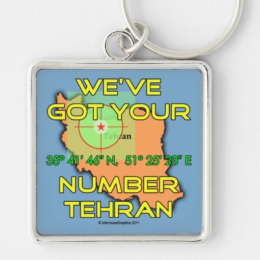 We hebben je nummer in Teheran. Sleutelhanger (Voorkant)