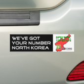 We hebben je nummer Noord-Korea. Bumpersticker (Op auto)