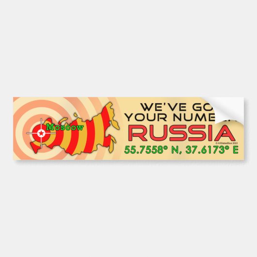 We hebben je Russische Bumpersticker. Bumpersticker (Voorkant)