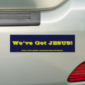 We hebben Jezus! Bumpersticker (Op auto)