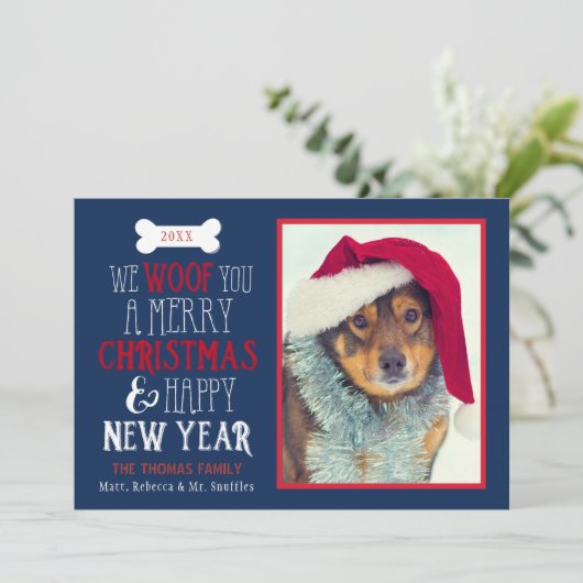 We hebben jullie een prettige kerstfoto-kaart gege feestdagenkaart (Staand voorkant)