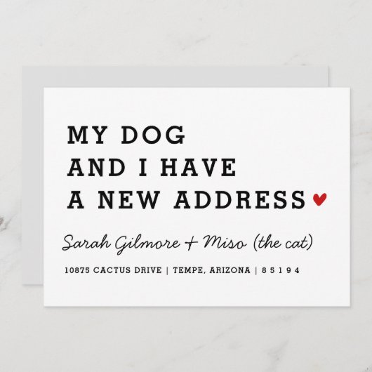 We hebben Kaart verplaatst | Mijn hond en ik beweg (Voorkant / Achterkant)