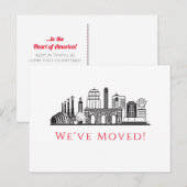 We hebben Kansas City Skyline koninklijk verstuurd Aankondigingskaart (Voorkant / Achterkant)